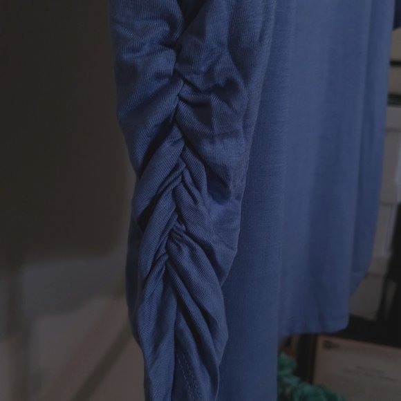 Iliad Boat Neck Dolman Drape Top in 5X - Picture 2 of 14